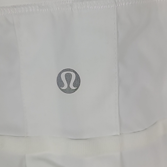 Lululemon Pace Setter Skirt Skort White Golf Tennis Pickleball Running Sz 10tall - Picture 7 of 8